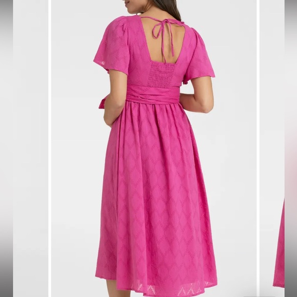 NWT Seraphine Pink Maternity Dress Sz 12 - Picture 6 of 7